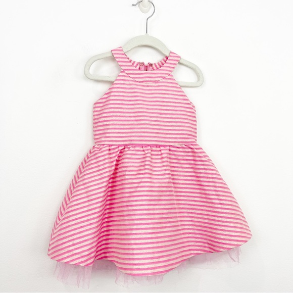 Soprano Other - Soprano Pink Stripe Tulle Sleeveless Dress Size 2